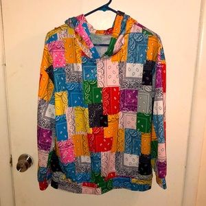 This Is A Multicolored Bandanna Sweatshirt